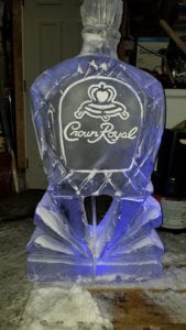 Crown Royal Bottle Ice Sculpture