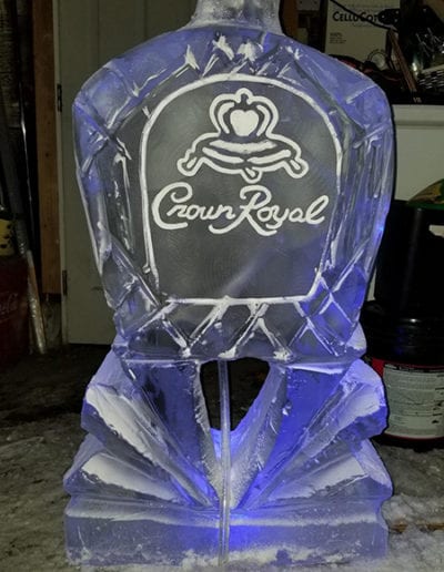 Crown Royal Bottle Ice Sculpture