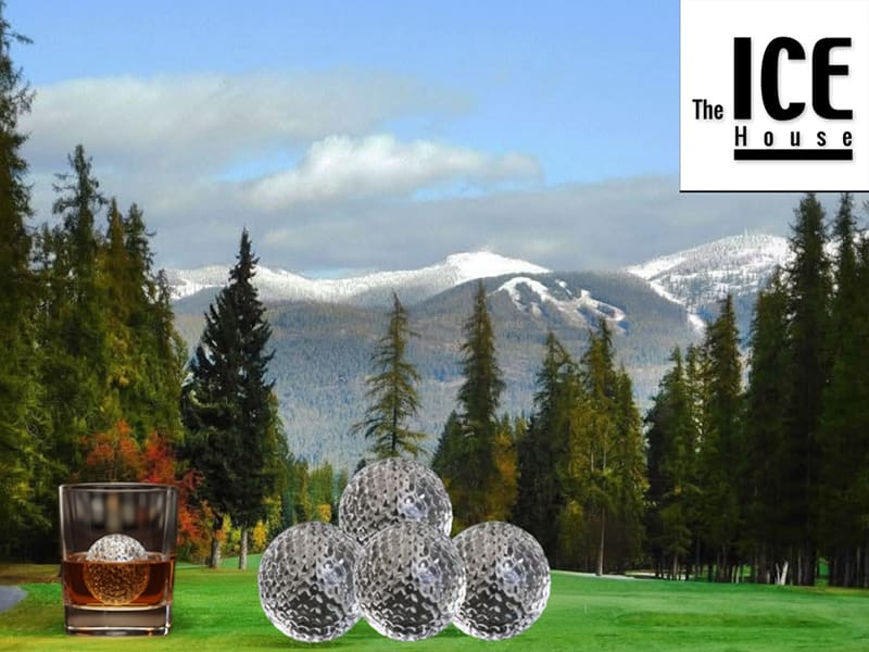 Golf ball whiskey ice
